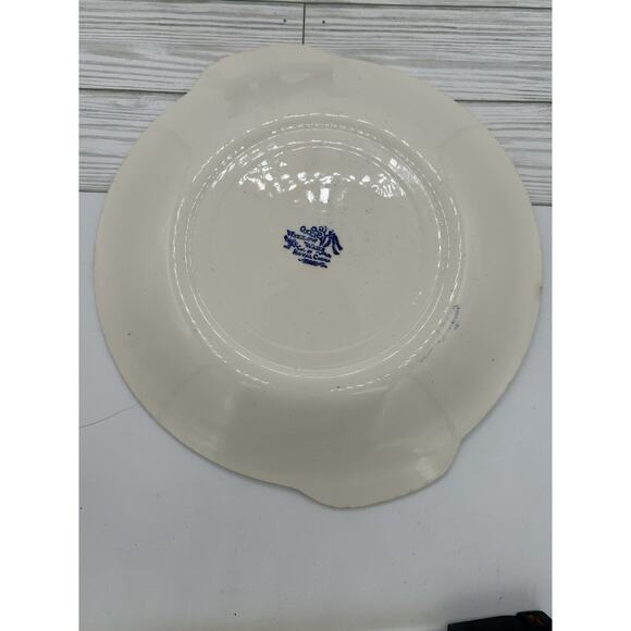 VTG Willow Ware by Royal China Blue Cake Plate Serving Platter With Handles 11” - Picture 8 of 8